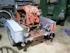 The pump mounted on the trailer